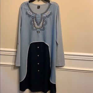 Women light blue and navy blue dress 💥💥💥💥